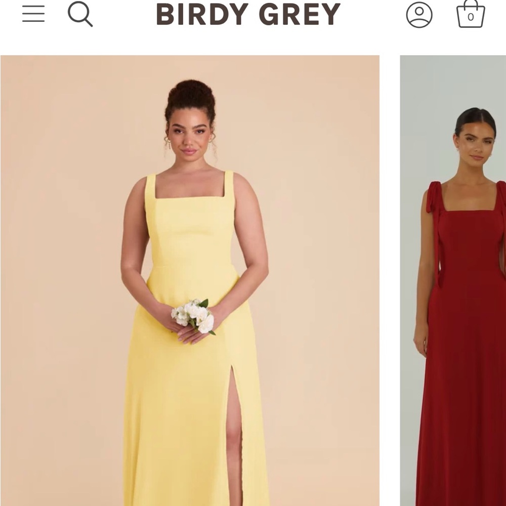 Birdy Grey Yellow Maxi Sheath Dress Square Neck
